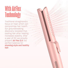 Load image into Gallery viewer, BeKind Flex 2-in-1 360° Hair Styler Flat Iron, Hair Straightener and Curler for All Styles, Floating Plates Design, Airflex Lower Temp for Better Styling, Gift for Girls and Women (Peach)
