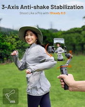 Load image into Gallery viewer, Hohem iSteady X3 Gimbal Stabilizer for iPhone, Phone Stabilizer for Video Recording with Object Tracking, 3-Axis Foldable Phone Gimbal with Remote Control, Built-in Extendable Rod &amp; Tripod, TikTok
