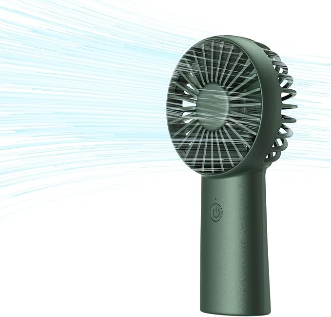 JISULIFE Handheld Fan, 4000mAh Small Portable Fan, Personal USB Rechargeable Pocket Fan [4-16H Working Time] Battery Operated Hand Fan with 3 Speeds for Outdoor/Travel, Summer Gift for Women Men-Green