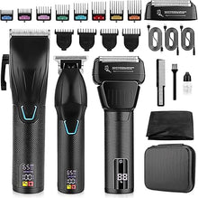 Load image into Gallery viewer, Professional Hair Clippers &amp; Hair Trimmer &amp; Foil Shaver Kit for Men, Beard Trimmer Clippers and Trimmers Set, Cordless Mens Hair Clippers for Hair Cutting, Grooming, Face, Family, Barber
