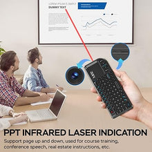 Load image into Gallery viewer, 2.4GHz Mini Wireless Keyboard with Touchpad, Lightweight Rechargeable Ultra Mini Thin USB with RGB Backlit Keyboard, Plug and Play, Fits for HTPC, for PS3/4
