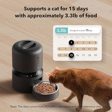Load image into Gallery viewer, PETLIBRO Automatic Cat Feeder, 5G WiFi Automatic Pet Feeder with Freshness Preservation, 3L Timed Cat Feeders for Dry Food, Up to 48 Portions 10 Meals Per Day, Granary Pet Feeder for Cat/Dog, Black
