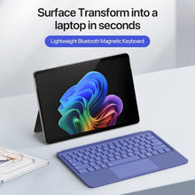 Load image into Gallery viewer, Junfire Detachable Keyboard for Microsoft Surface Pro 12 – 7-Color Backlit Wireless Keyboard with Touchpad, 14 Shortcut Keys, 30H Battery – Magnetic &amp; Slim Design, Purple
