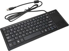 Load image into Gallery viewer, Ultra Slim Keyboard with Touchpad Wired Mini Compact Touch Keyboard with Extra HUB Port, USB Compact Portable Keyboard for Professional or Industrial Use for Computer Laptop
