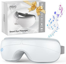 Load image into Gallery viewer, mivo Eye Massager with Heat, Gifts for Mom/Dad, Face Massager, Heated Eye Mask with Bluetooth Music, Eye Care Device, Smart Eye Mask for Relax Eye, Reduce Eye Strain, Gray
