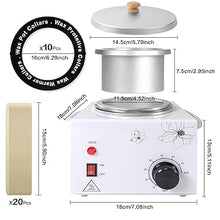 Load image into Gallery viewer, Portable Wax Warmer Machine for Painless Hair Removal, Women Men Professional Wax Heater with Adjustable Temperature Set,20pcs Wax Sticks (White - Single Pot)
