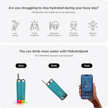 Load image into Gallery viewer, Hidrate Spark PRO Smart Tumbler with Lid &amp; Straw – Insulated Stainless Steel – Tracks Water Intake with Bluetooth, LED Glow Reminder When You Need to Drink – 20oz, Sea Glass
