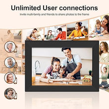Load image into Gallery viewer, 10.1 Inch WiFi Digital Picture Frame, Smart Electronic Digital Photo Frame with Free Storage and 1280 * 800 Touch Screen, Instantly Share Photos and Video
