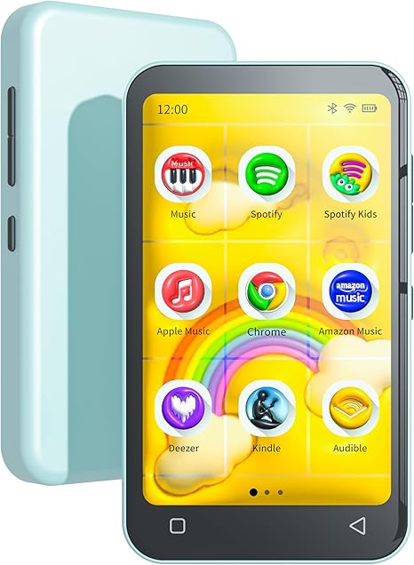 TIMMKOO 80GB Kids MP3 Player with Bluetooth and WiFi, Parental Controls, Pre-Installed Spotify, Spotify Kids, Audible, 4