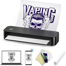 Load image into Gallery viewer, BIOMASER Tattoo Printer Wireless Tattoo Stencil Printer for Tattooing- Bluetooth Tattoo Transfer Stencil Machine Thermal Printer Copier with 20pcs Transfer Paper 1 Roller Thermal Paper
