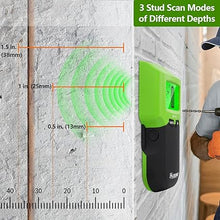 Load image into Gallery viewer, Stud Finder Wall Scanner, Huepar 5 in 1 Electronic Sensor Wall Scanner with LCD Display, Beam Joist Finder Center Finding &amp; Sound Warning for The Center and Edge of Wood AC Wire Metal Studs Detection
