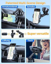 Load image into Gallery viewer, YRU [2024 Upgrade 80LBS Strong Suction] Car Phone Holder Mount,[Bumpy Road Stable] Dashboard Cell Phone Holder for Car Air Vent Windshield Phone Stand for iPhone 15 14 13 Pro Max Samsung Truck (Blue)
