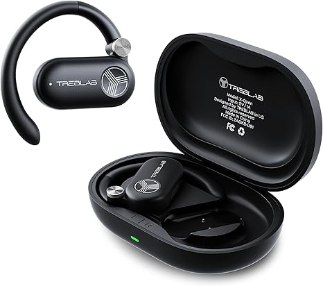 TREBLAB X-Open - True Open Ear Wireless Earbuds, Lightweight Comfort, Behind-Ear Fit, Immersive Sound, Dual Mic for Calls, 40H Playtime, Bluetooth Headphones Open Ear for Sports, Workout, Running