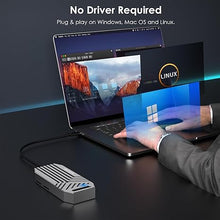 Load image into Gallery viewer, WAVLINK 40Gbps PCIe NVMe SSD Enclosure, USB4 External Hard Drive Enclosure, for B M/M-Key PCIe SSD 2280 Size, Tool-Free Installation, Compatible with TBT4/TBT3/USB4/USB3.2 and More
