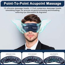 Load image into Gallery viewer, Eye Massager with Heat, Heated Eye Mask with Vibration for Migraines, Dry Eyes and Dark Circles, Wireless Eye Care Device, Gift for Eyestrain Relief and Sleep Improvement
