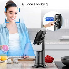 Load image into Gallery viewer, Auto Tracking Phone Holder, Auto Face Tracking Tripod, Portable All-in-one Smart Selfie Stick 360 Rotation Fast Face &amp; Object Tracking Cameraman Robot Mount for Phone Video Vlog Live Streaming(Black)
