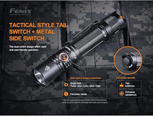 Load image into Gallery viewer, Fenix PD35 v3.0 Rechargeable Tactical Flashlight, 1700 Lumens EDC with Battery and LumenTac Organizer (Black)
