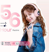 Load image into Gallery viewer, Tribit Kids Headphones Wired with Microphone, Starlet01 Safe Sound Tech 85/94dBA Volume Limited, SharePair, HiFi Stereo Foldable Over-Ear Headphones for Kids for School/Travel/iPad/Kindle/Switch
