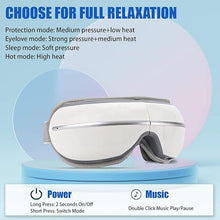 Load image into Gallery viewer, Nadie Eye Massager Smart Eye Massager with Heat Heated Eye Mask Massages Eye Muscles with Bluetooth Music Eye Massager with 5 Massage Modes and Vibration for Eye Strain Dry Eyes Migraines (White)
