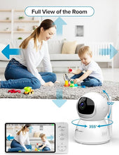 Load image into Gallery viewer, iFamily Baby Monitor with Camera and Audio – 720P HD Resolution, Large Display, 3500mAh Battery, Night Vision, Remote Pan, Tilt, and Zoom – Two-Way Talk, Lullabies, Thermal Monitor, 960ft Range
