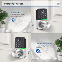 Load image into Gallery viewer, Keypad Smart Door Lock with Knob: Kucacci Keyless Entry Door Lock for Front Door - Keypad Door Lock with Handle - Fingerprint Code Door Knob - Door Lock with Code - Auto Lock
