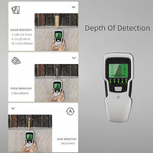 Load image into Gallery viewer, Upgrade 5 in1 Deep Sensor Stud Finder,Wall Scanner,Electric Wire Finder,Wall Detector Wood,With Led Display and Audio Alarm Handheld Stud Detector for Wood Ac Wire Metal
