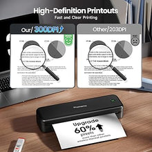 Load image into Gallery viewer, Phomemo Portable Printers Wireless for Travel [Upgraded],M834 Bluetooth Thermal Printer 8.5&quot; x 11&quot;&amp; A4 Size,Inkless Mobile Printer with Carry Case for Travel,Office,School,Car,Home
