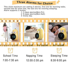 Load image into Gallery viewer, Kids Alarm Clock for Girls Pear Alarm Clock with Snooze Toddler Sleep Training Clock for Bedroom Home Office(Yellow)
