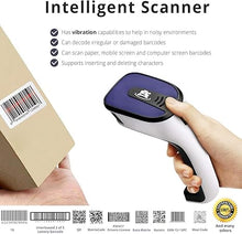 Load image into Gallery viewer, ScanAvenger Portable Wireless Bluetooth Barcode Scanner: 3-in-1 Hand Scanners - Cordless, Rechargeable 1D and 2D Scan Gun for Inventory Management - Wireless, Handheld, USB Bar Code/QR Code Reader
