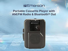 Load image into Gallery viewer, Emerson EPC-1001 Portable Cassette Player &amp; Recorder with AM/FM Radio and Bluetooth Connectivity, Built-in Speaker, Auto-Stop Playback, 3.5mm Headphone Jack - Classic Cassette Recording
