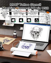 Load image into Gallery viewer, Phomemo Tattoo Stencil Printer, M08F Bluetooth Tattoo Printer for Tattoo Studios, Tattoo Artists, Portable Tattoo Transfer Printer Compatible with Phone &amp; PC, with Case &amp; Tattoo Transfer Paper
