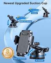 Load image into Gallery viewer, 3-in-1 Phone Mount for Car [2024 Most Stable and Flexible Suction Cup] Vent Dashboard Windshield Cell Phone Holder Car Fit for iPhone 15 14 13 12 Pro Max Samsung S23 S22 S21 All Phone
