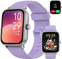 Load image into Gallery viewer, Smart Watch for Women Men, Alexa Built-in,1.8 Inches Large Display, Bluetooth Calls,Received Text, Health Monitoring, Sport Watch, Waterproof Fitness Tracker Watch for Android iOS (Purple, 1.8 inches)
