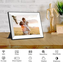 Load image into Gallery viewer, Digital Picture Frame 10.1 Inch Digital Photo Frame WiFi Smart Electronic Frame 16 GB IPS Touch Screen,Auto-Rotate,Easy to use Load from Phone Share Pohto/Video Wedding Gifts for mom Women Men
