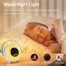 Load image into Gallery viewer, Kids Alarm Clock with Remote Control Microphone, Toddlers Sleep Training Clock with Night Light, Bluetooth Speaker and Nap Timer, OK to Wake Alarm Clock for Toddlers Kids Boys Girls
