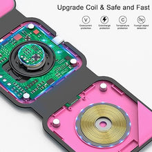 Load image into Gallery viewer, Wireless Charger 3 in 1,RTOPS Magnetic Travel Wireless Charging Station Multple Devices,GaN 3 in 1 Charging Station,Compatible for iPhone16/15/14/13/Pro/Max,iWatch,AirPods4/3/2/Pro(Adapter Includes)
