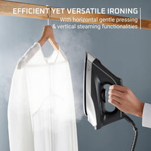 Load image into Gallery viewer, Rowenta Iron Steamer for Clothes Master Steam Station, Professional Steam Iron for Clothes with Stainless Steel Soleplate, 57 Oz, 400 Microsteam Holes, Built-In Pump, 1750 Watts, Black/Green, VR8338
