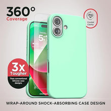 Load image into Gallery viewer, ENCASED Silicone Case Compatible with iPhone 16 with Removable Magnetic Phone Grip Holder (Compatible with MagSafe) Green
