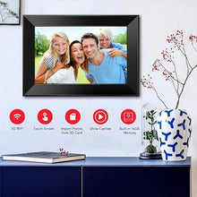 Load image into Gallery viewer, 10.1 Inch WiFi Digital Picture Frame, Send Photos or Videos Instantly from Anywhere Via APP, Touch Screen, 1920X1200 Full HD IPS Display, 5GHZ WiFi, Built-in 16GB Storage
