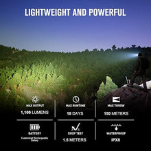 Load image into Gallery viewer, OLIGHT Perun 2 Mini Headlamp 1100 Lumens LED Head Flashlight, Rechargeable Headlight with Red Light Option, Great for Working, Hiking, Camping and Climbing (Black Neutral White: 4000~5000K)
