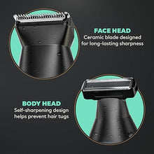 Load image into Gallery viewer, Dollar Shave Club | Double Header Electric Trimmer | Electric Razor with Beard Head &amp; Body Grooming Head
