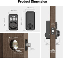 Load image into Gallery viewer, Fingerprint Door Lock, Zowill Keyless Entry Door Lock Keypad Deadbolt with 20 Biometric Fingerprints, 20 User Codes, Auto Lock, Anti-Peeping Password, IP54 Waterproof, Easy Installation Smart Lock
