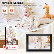 Load image into Gallery viewer, Frameo 10.1 Inch Digital Picture Frame, 1280x800 HD IPS Touch Screen Photo Frame Electronic, Smart WiFi Digital Photo Frame Easy to Share Photos/Videos via Frameo APP - Black
