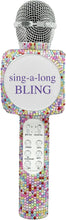 Load image into Gallery viewer, Sing-Along Bling Bluetooth Karaoke Microphone and Bluetooth Stereo Speaker All-in-One (Confetti Bling)
