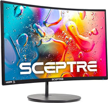 Load image into Gallery viewer, Sceptre Curved 24-inch Gaming Monitor 1080p R1500 98% sRGB HDMI x2 VGA Build-in Speakers, VESA Wall Mount Machine Black (C248W-1920RN Series)
