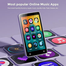 Load image into Gallery viewer, innioasis 80GB MP3 Player with Bluetooth and WiFi, MP3 Player for Kids with Spotify, Spotify Kids, Pandora, Audible, 4.0&quot; Touch Screen Music Player with Parental Controls, Up to 1TB (White+ Purple)
