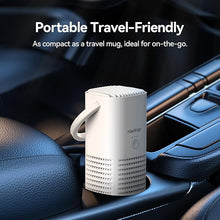 Load image into Gallery viewer, raydrop Portable Mini Air Purifier, Cordless Small HEPA Air Purifier, Personal Desk Air Purifier for Car Travel Bedroom Office Room Dorm, Rechargeable, Aromatherapy (White)
