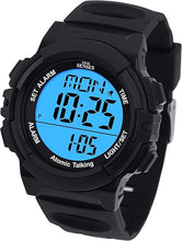 Load image into Gallery viewer, Five Senses Atomic English Talking Watch for Seniors Men and Women Talking with Day-Date Loud Alarm Clock Visually Impaired (Black)
