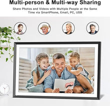 Load image into Gallery viewer, Smart Digital Photo Frame 15.6&quot;-Digital-Picture Frame - Dual-WiFi Digital Photo Frame, 1920x1080 Pixel IPS Screen, Share Photo Video Via App Email, Free Cloud, Best Birthday Gifts Ideas
