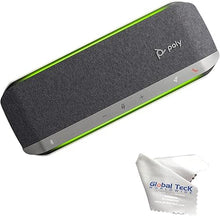 Load image into Gallery viewer, Poly Sync 40 Bluetooth Speakerphone USB-A &amp; USB-C for Streaming Voice, Video, Distance Learning, Remote Work, School, Conferencing Apps - Zoom, Webex, Meet, Teams - with Global Teck Microfiber Cloth
